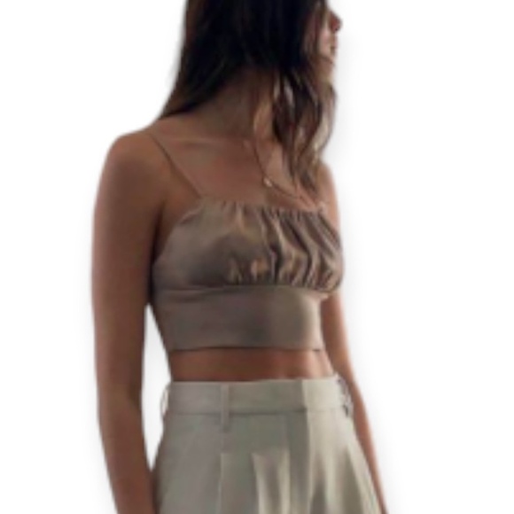 Aritzia Wilfred Sonnet Camisole Neutral Taupe Tan in Marmont Size Large - Picture 2 of 10